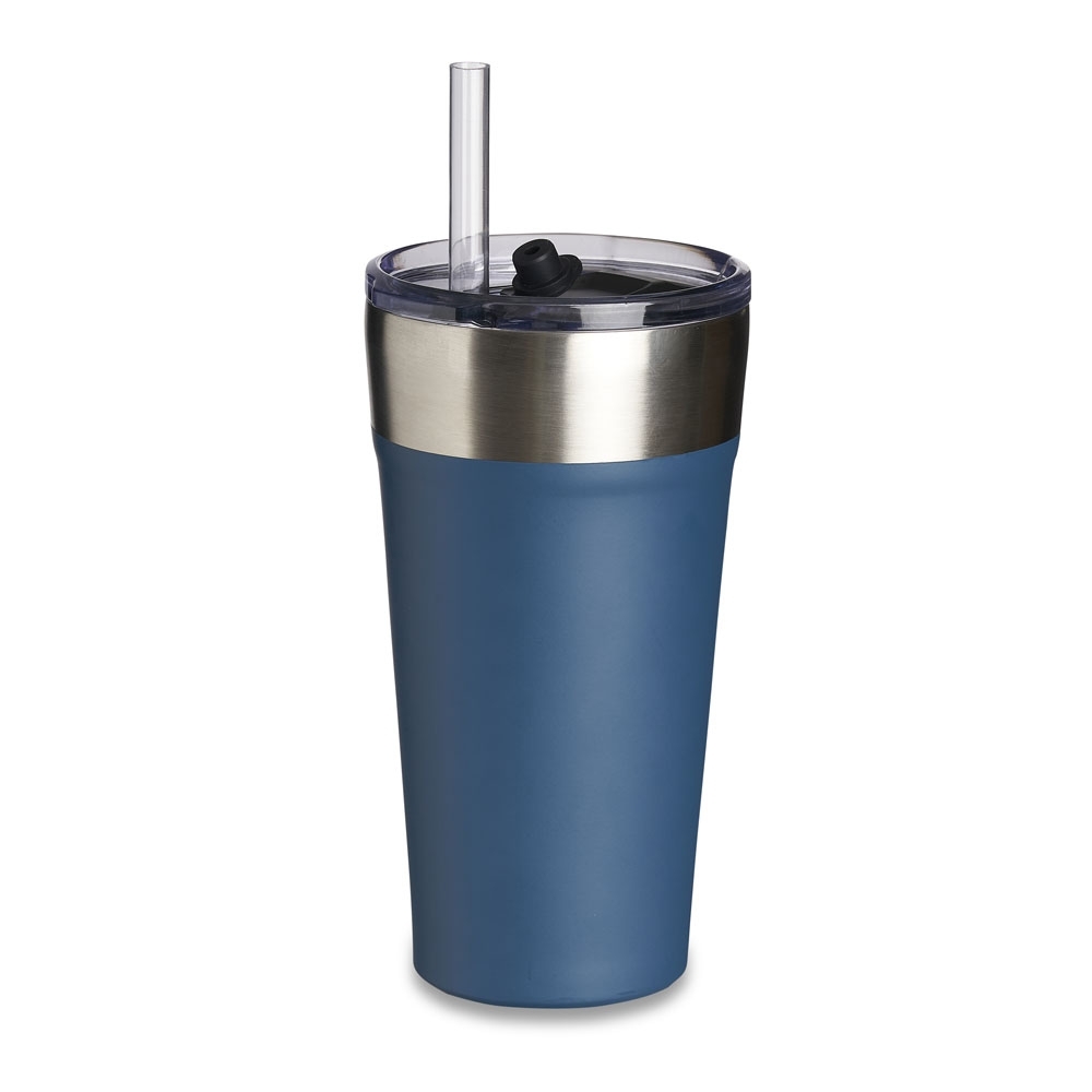 Copo Térmico com Canudo 500ml — azul