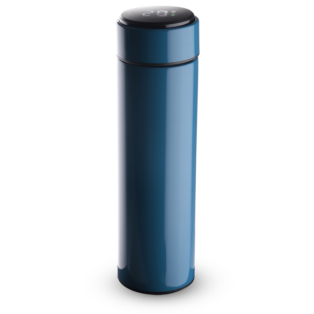 Garrafa Inox 450 ml com Display LED — azul