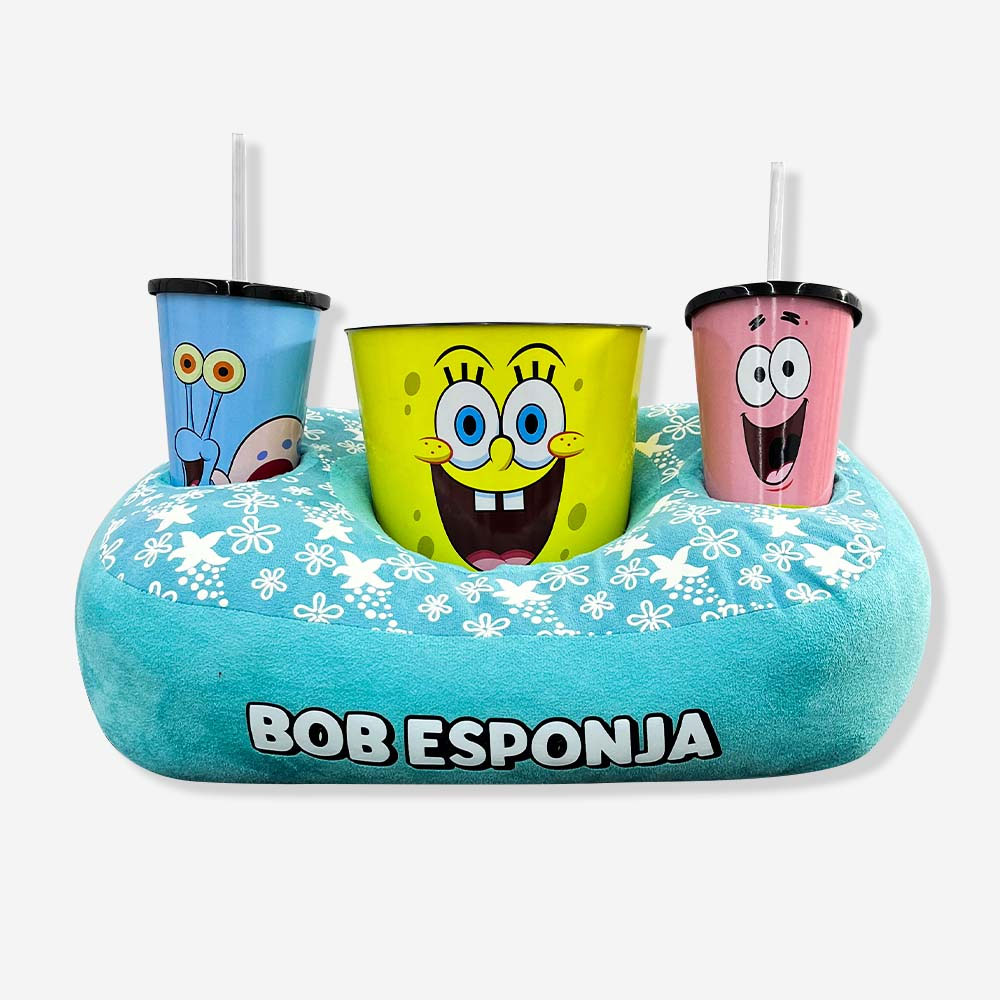 Kit Almofada Pipoca Bob Esponja