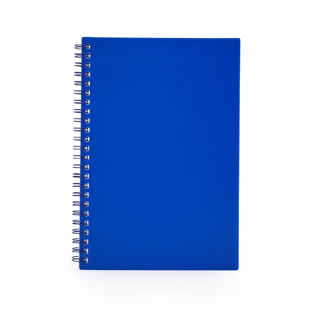 Caderno A5 Plástico — Azul