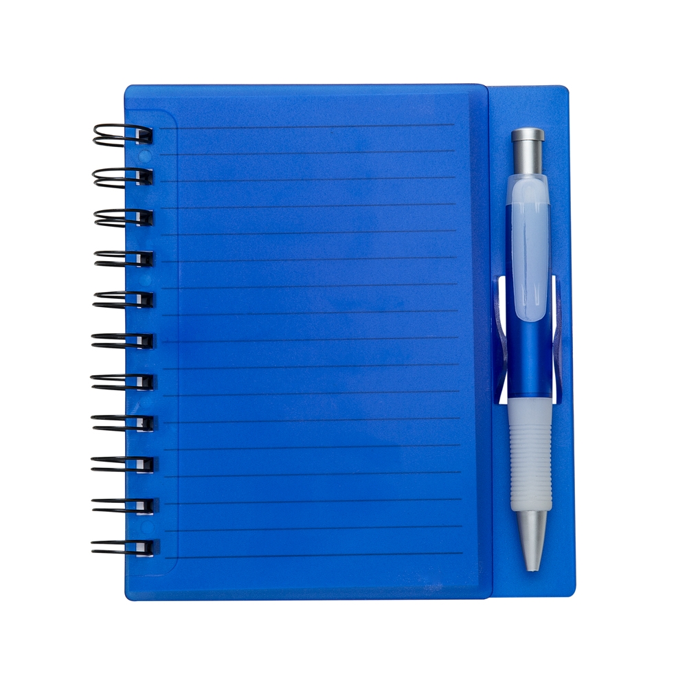 Caderneta Plástica com Caneta — Azul