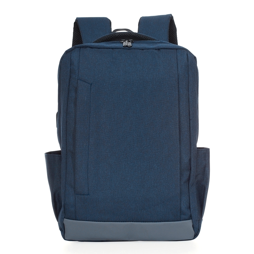 Mochila de Nylon USB 21L — Azul com Cinza
