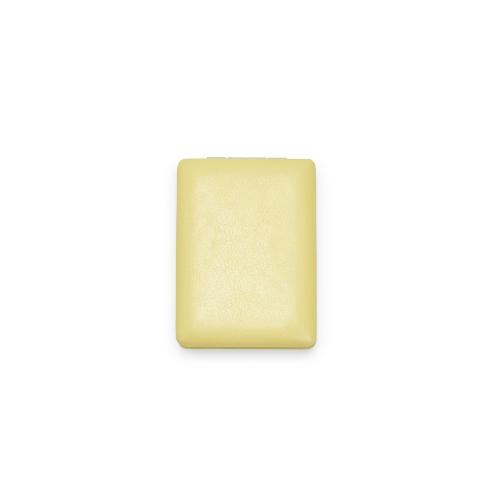 Espelho Duplo PU Retangular — Amarelo