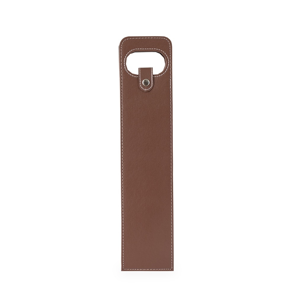 Porta-Vinho Couro Sintético — Marrom