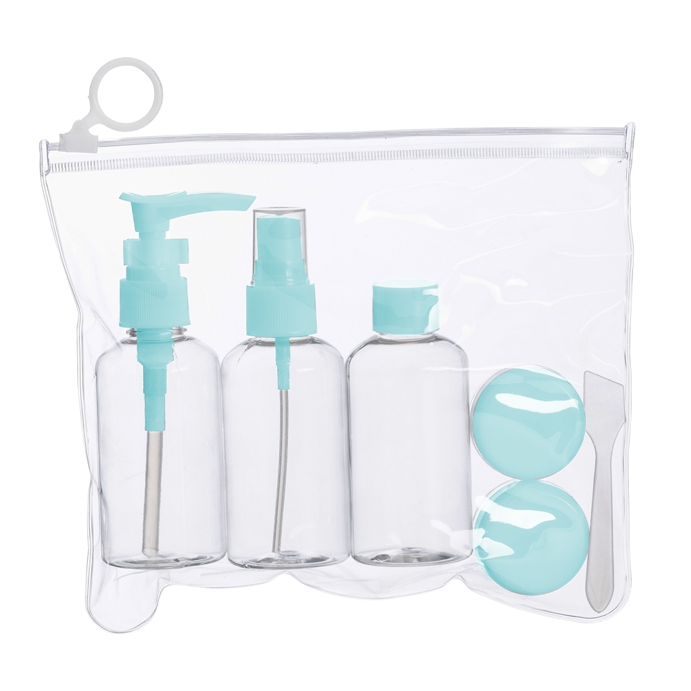 Kit Viagem 6 Peças Plástico — Azul
