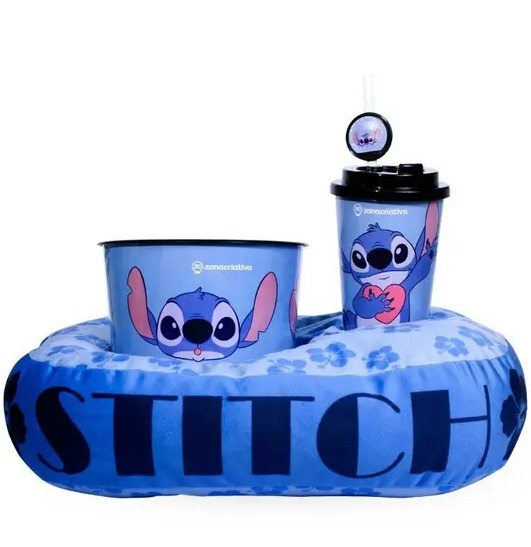Kit Almofada Pipoca Infantil Stitch