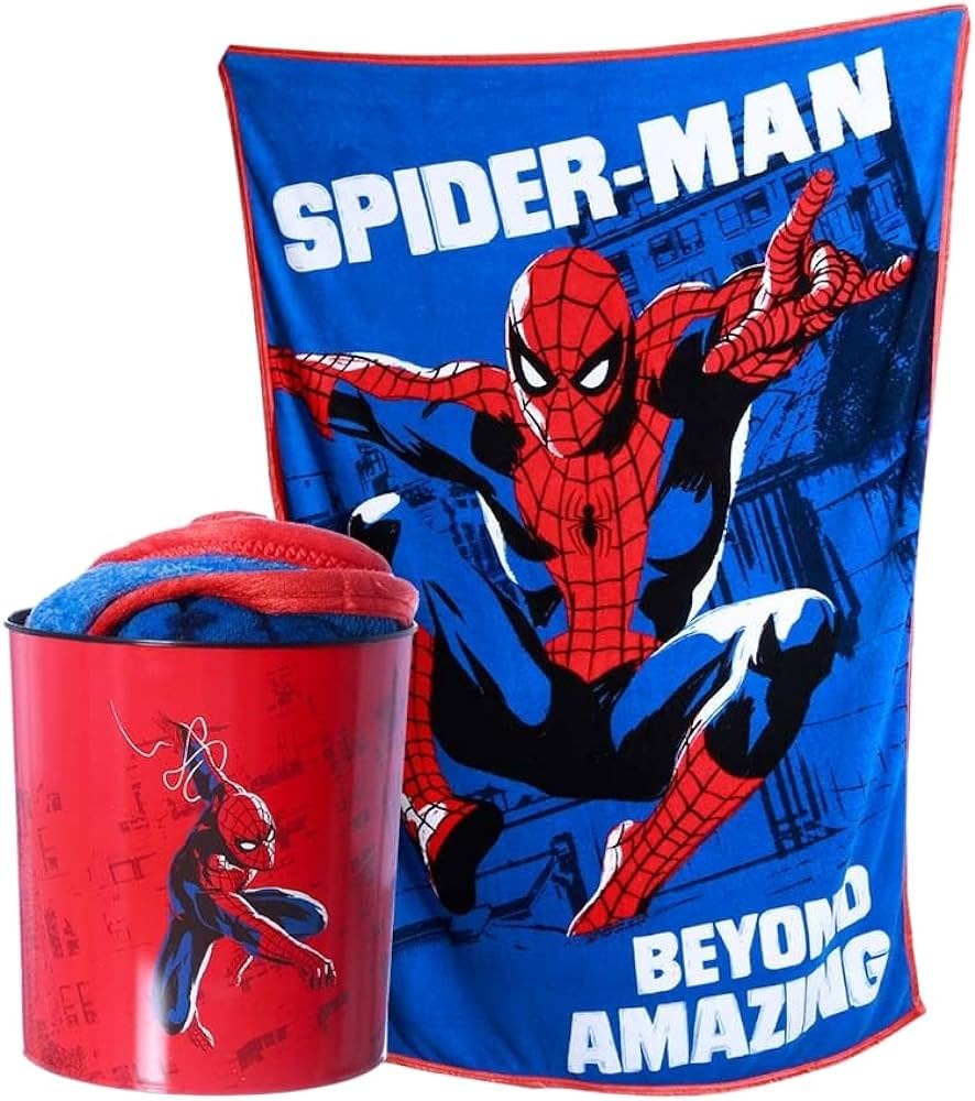 Kit Balde de Pipoca e Manta Spider-Man