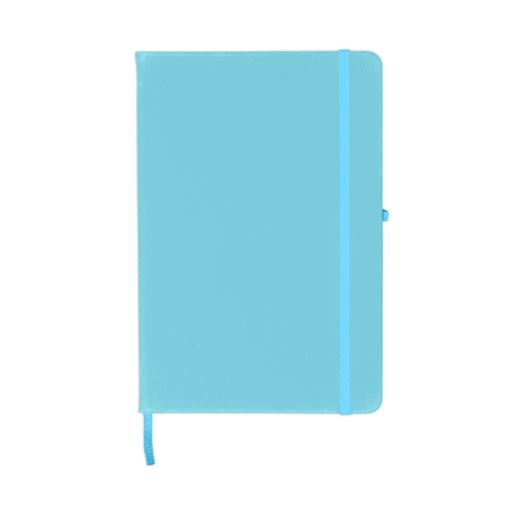Moleskine com Porta Caneta — azul claro