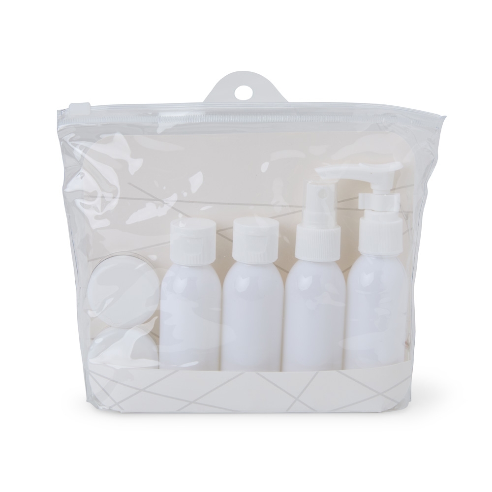 Kit Viagem Plástico 6 Peças — Branco
