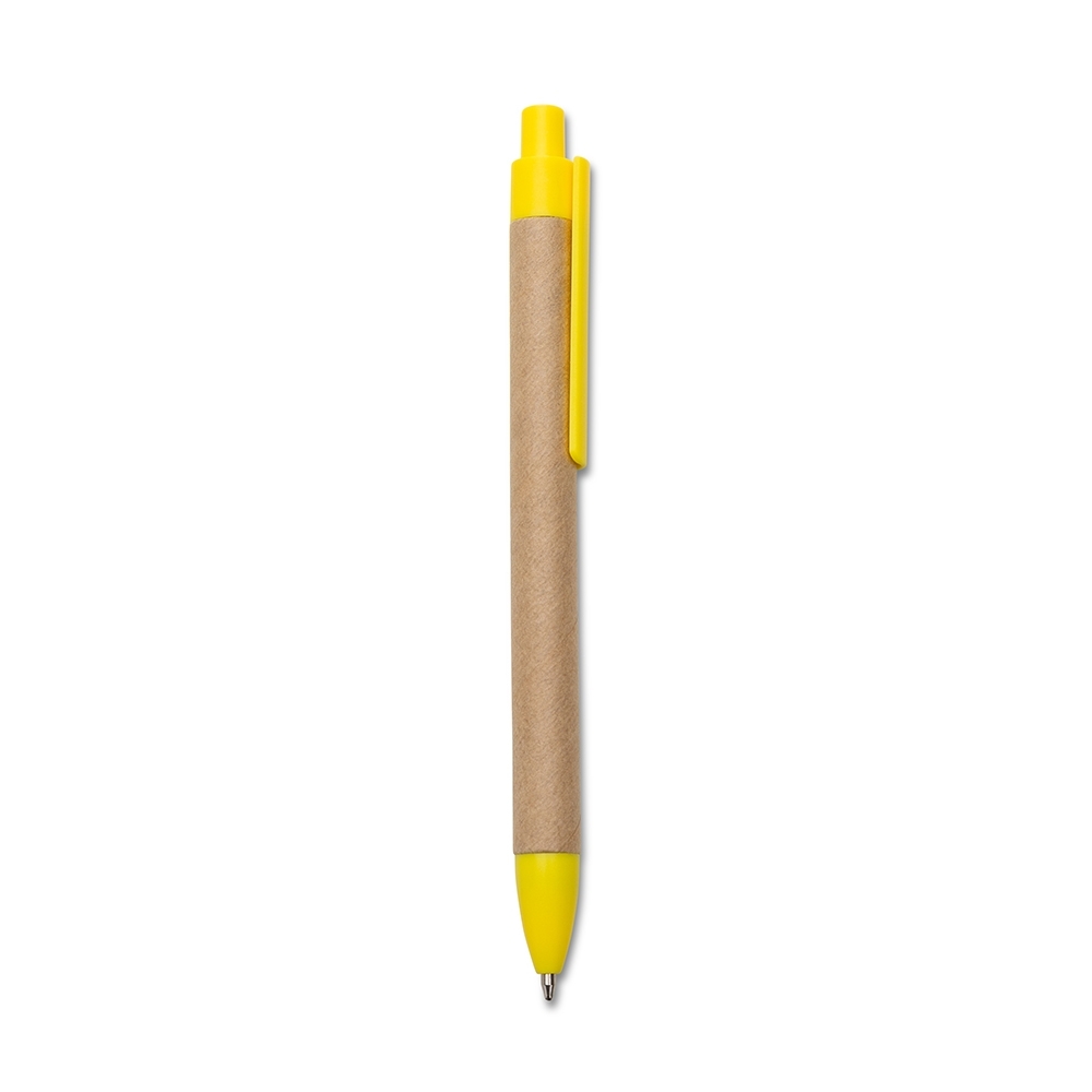 Caneta Ecológica Papelão — amarelo