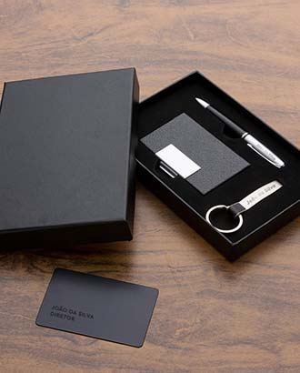Kit Executivo com Cartão de Visitas NFC