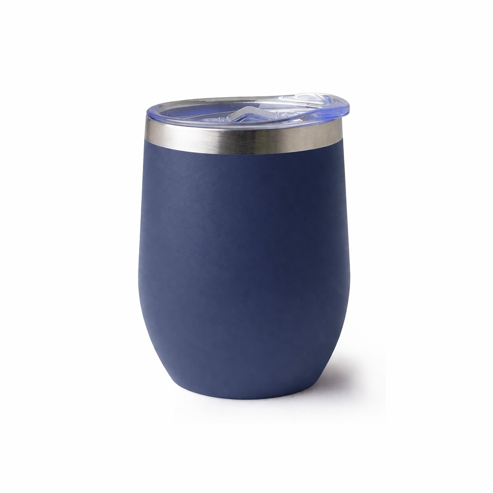 Copo Inox Parede Dupla 320ml — Azul Escuro