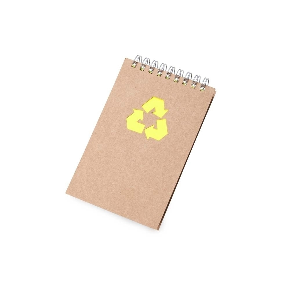Bloco de Anotações Ecológico — amarelo fluorescente