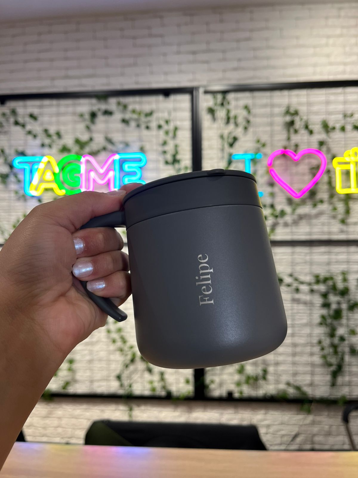 Caneca Térmica Inox 350ml gravado em Fiber Laser