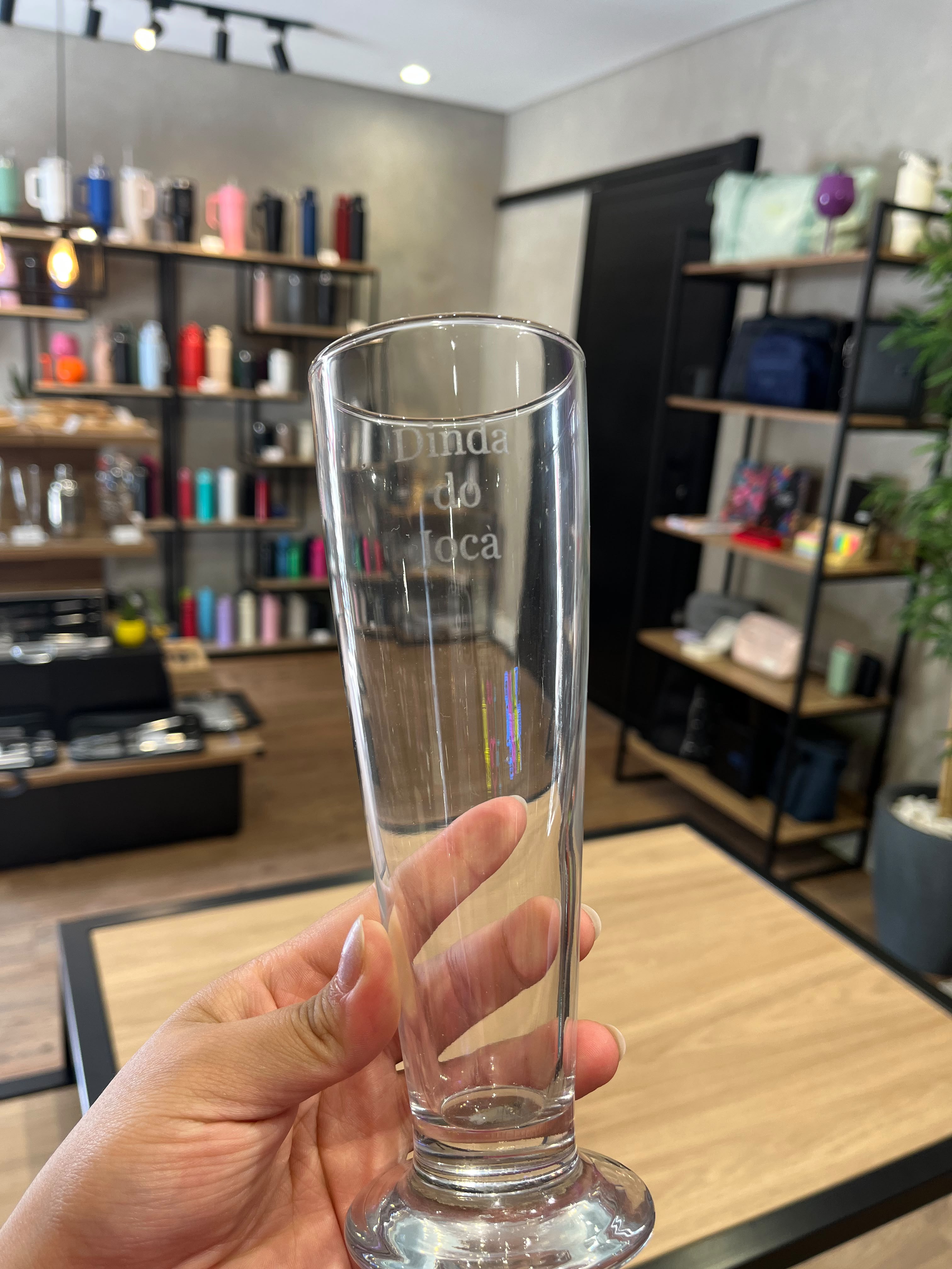 Taça Cerveja Tulipa 300ml gravado em Laser CO2