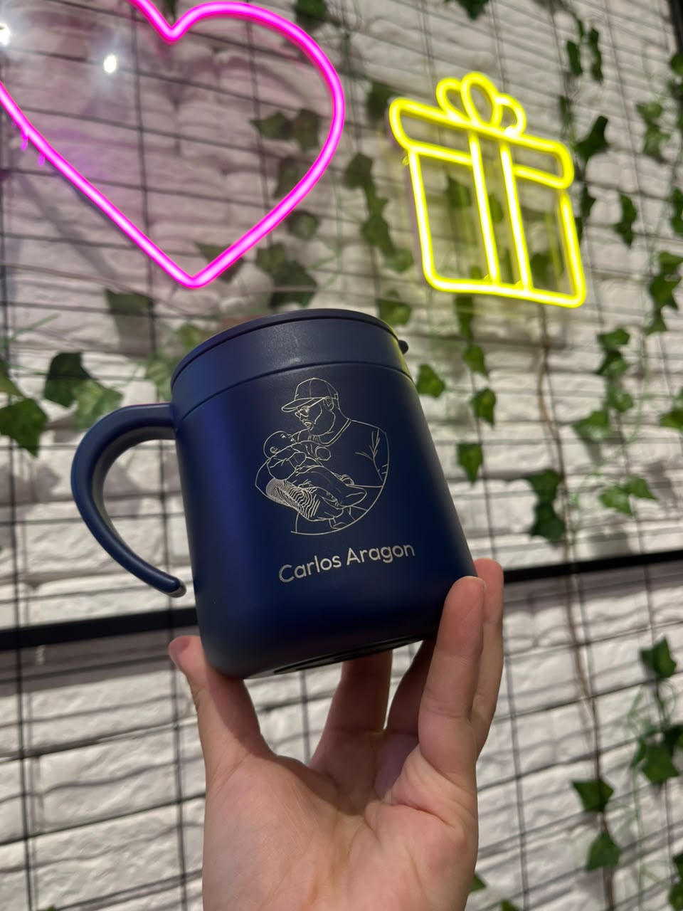 Caneca Térmica Inox 350ml gravado em Fiber Laser