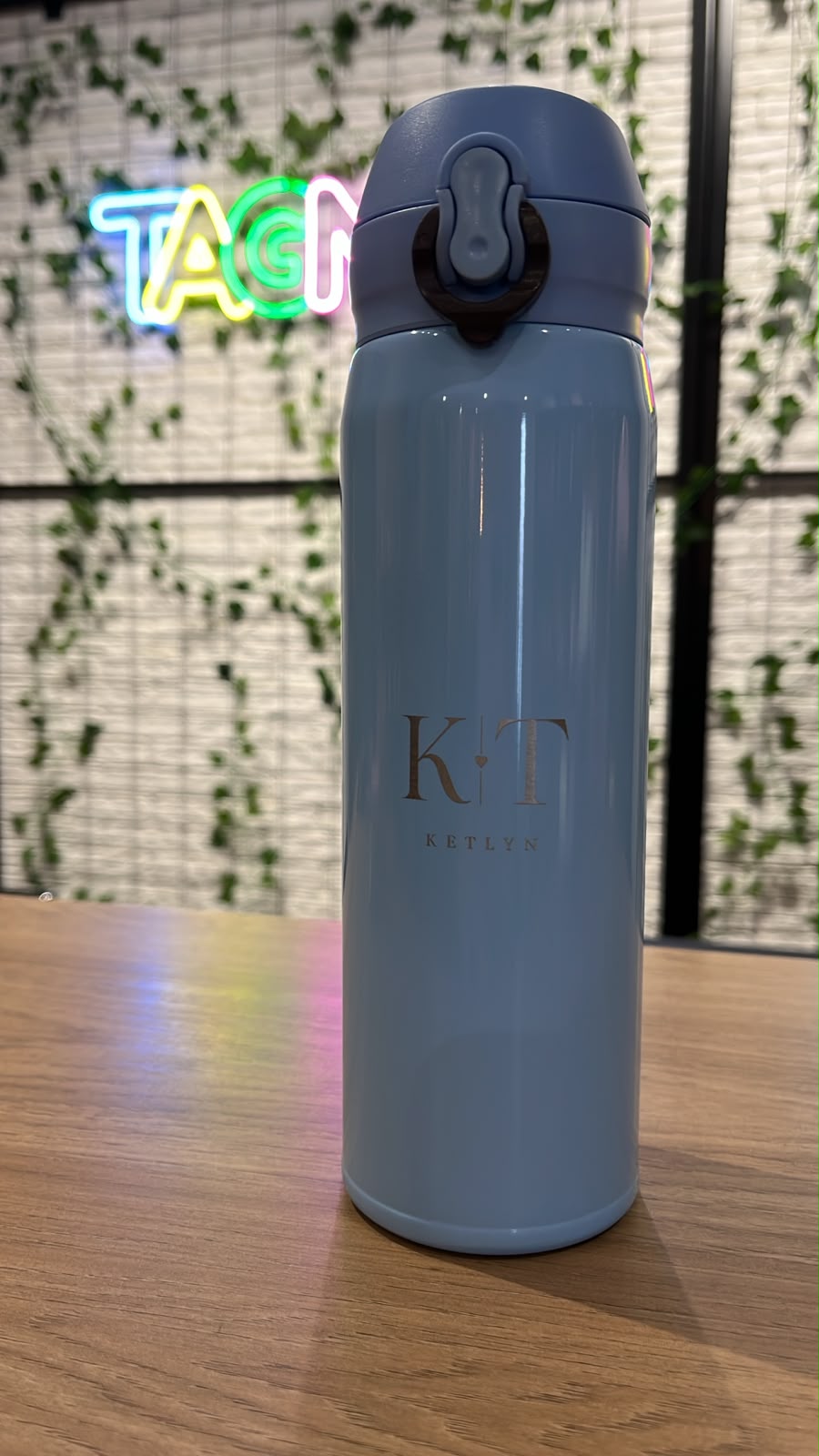 Garrafa Térmica Inox 400ml gravado em Fiber Laser